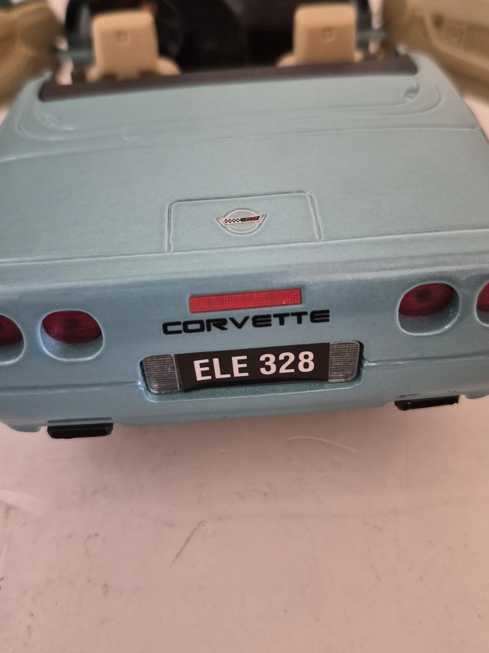Corvette Convertible Kids Toy Car - Light Blue